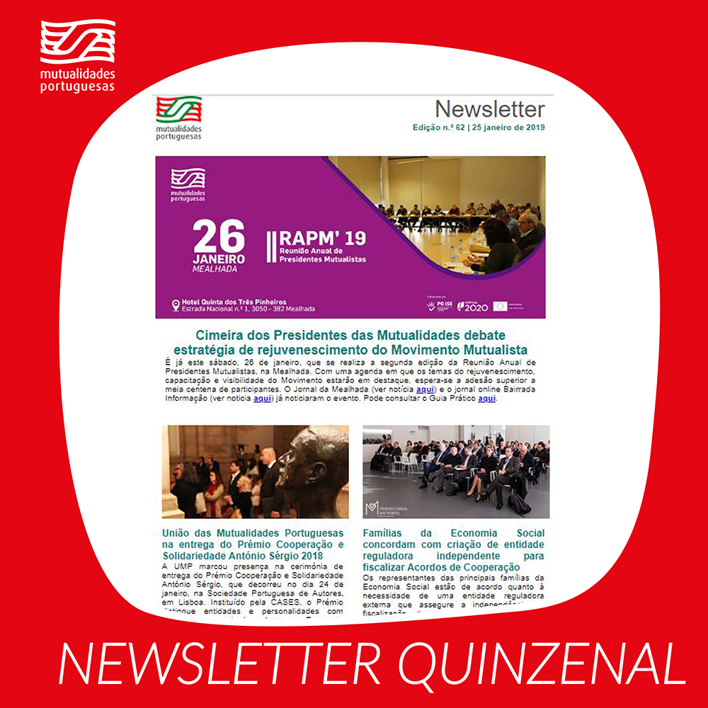 Newsletter n.º 62, de 25 de janeiro de 2019