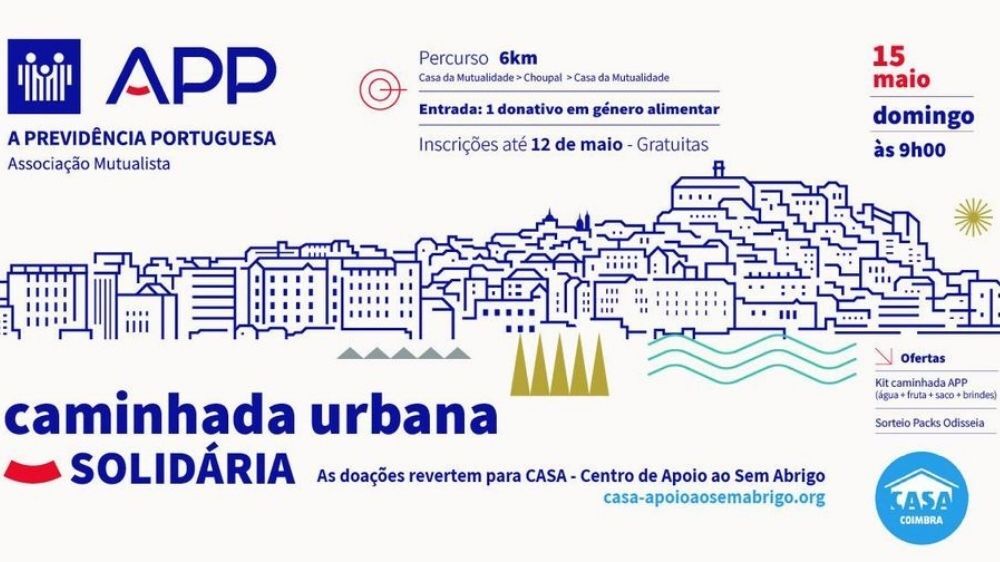 A Previdência Portuguesa organiza caminhada solidária em Coimbra