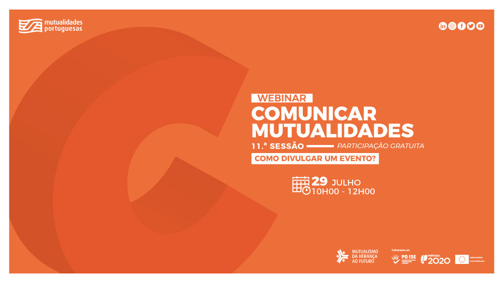 Webinar de comunicação dedicado à divulgação de eventos