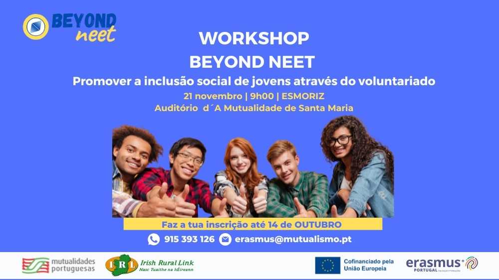 Abertas inscrições para participação no workshop Beyond NEET